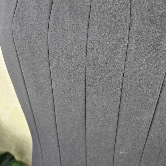 Calvin Klein Size 10 Black Fit and Flare Seamed Dress Sleeveless Hidden Back Zip - Picture 4 of 14